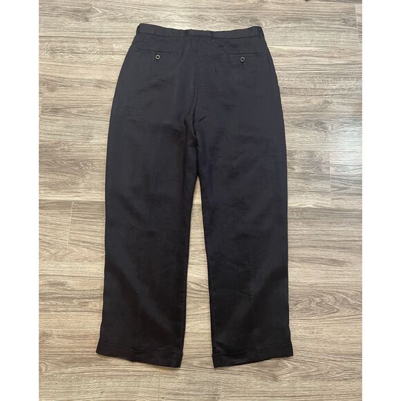 Daniel Ellissa 100% Linen Suit Set Navy Blue Short Sleeve Shirt Pants L 34 Luxe - Picture 12 of 14